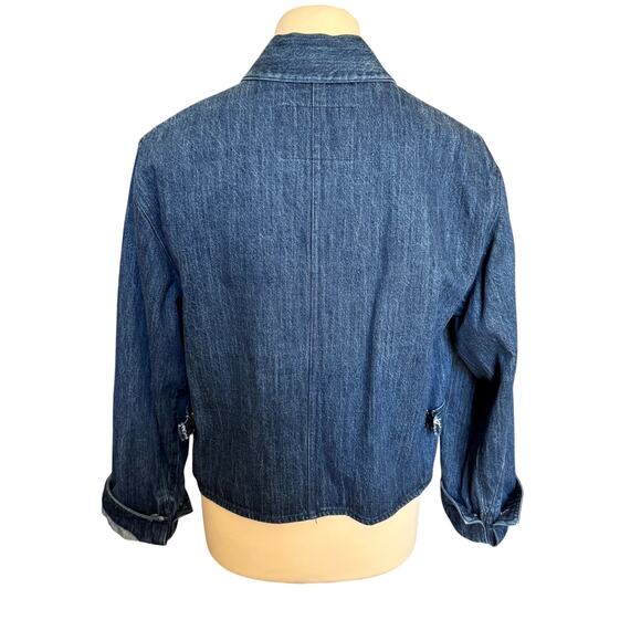 Simon James Cathcart London Jean Jacket Mens 42 Blue Dark Wash Denim Designer - Picture 7 of 7